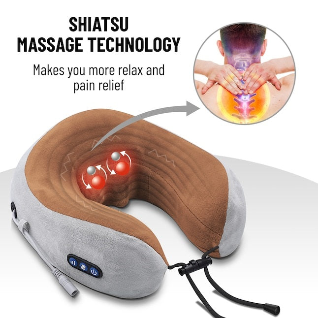 OmyGuard™ Travel Neck Massager Pillow, For Neck Pain Relief