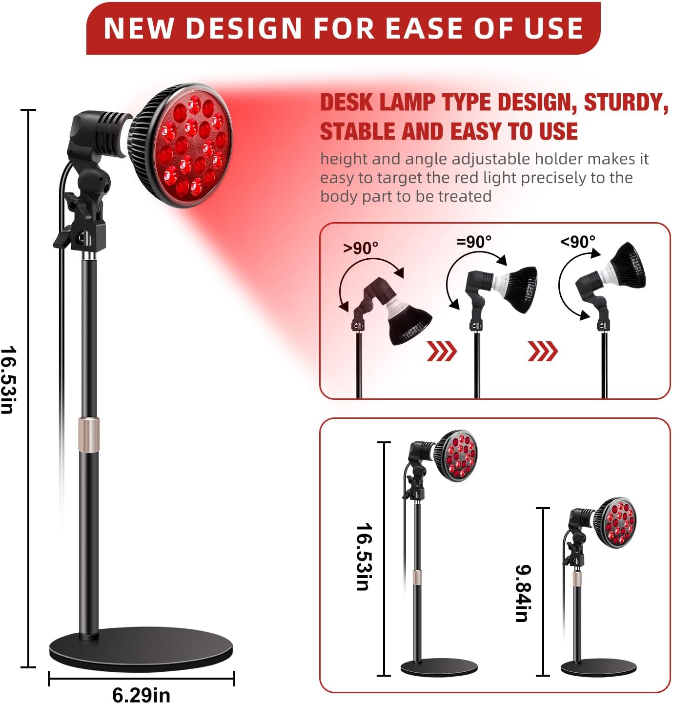 OmyGuard Portable Infrared Red Light Therapy Lamp