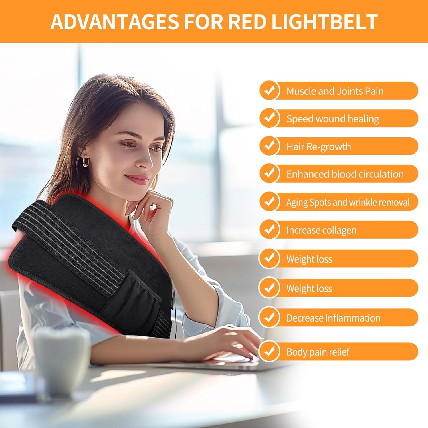 OmyGuard™ Infrared Red Light Therapy Wrap Belt