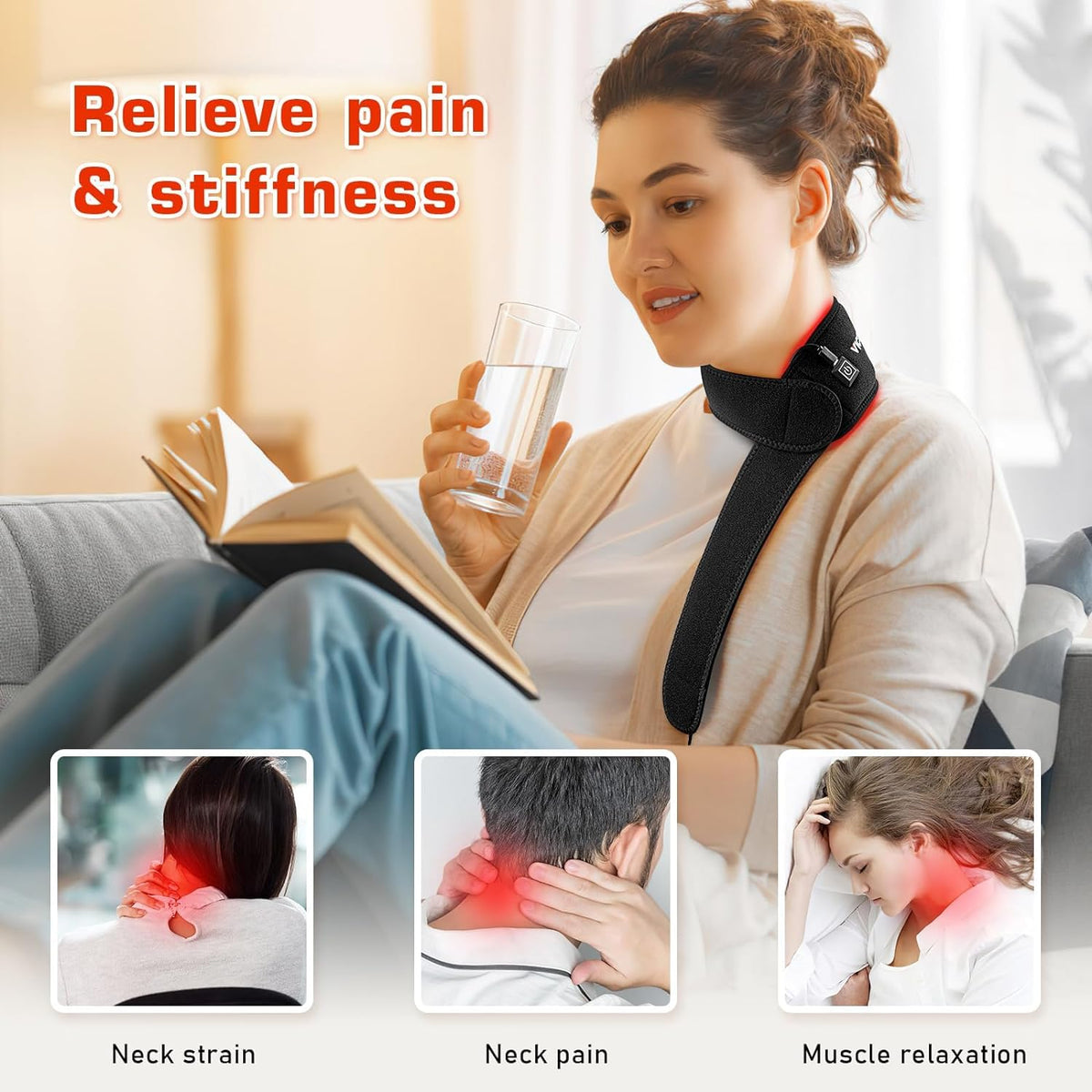 OmyGuard Wearable Red Light Therapy Belt for Neck, Hands and ankles