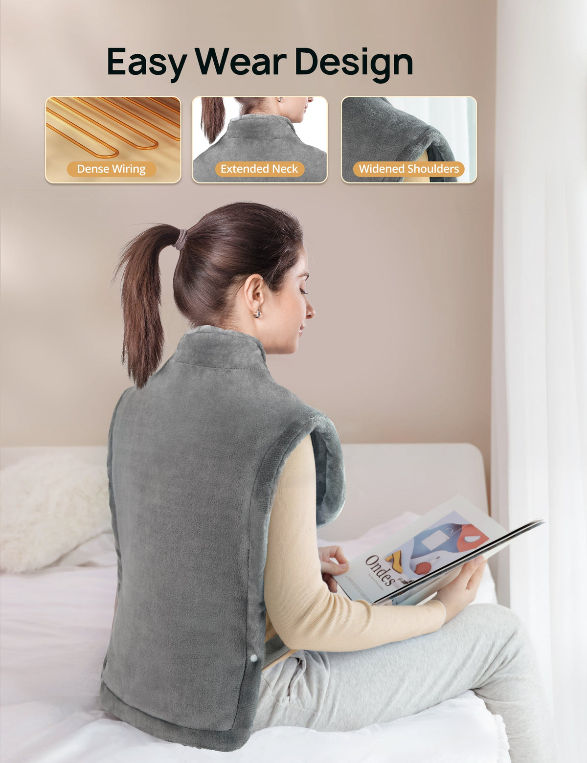 OmyGuard Electric Heated Pad for Back Pain