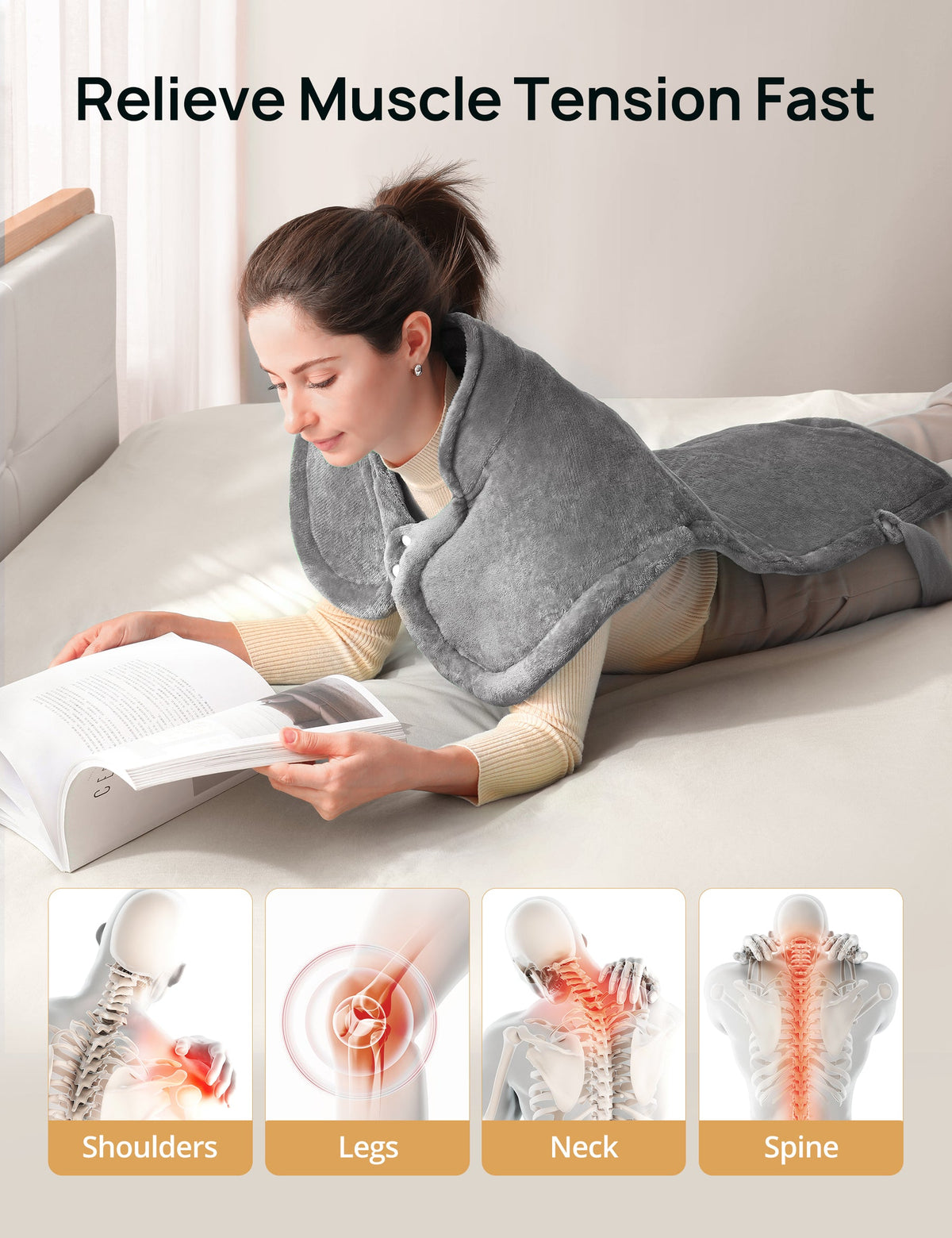 OmyGuard Electric Heated Pad for Back Pain