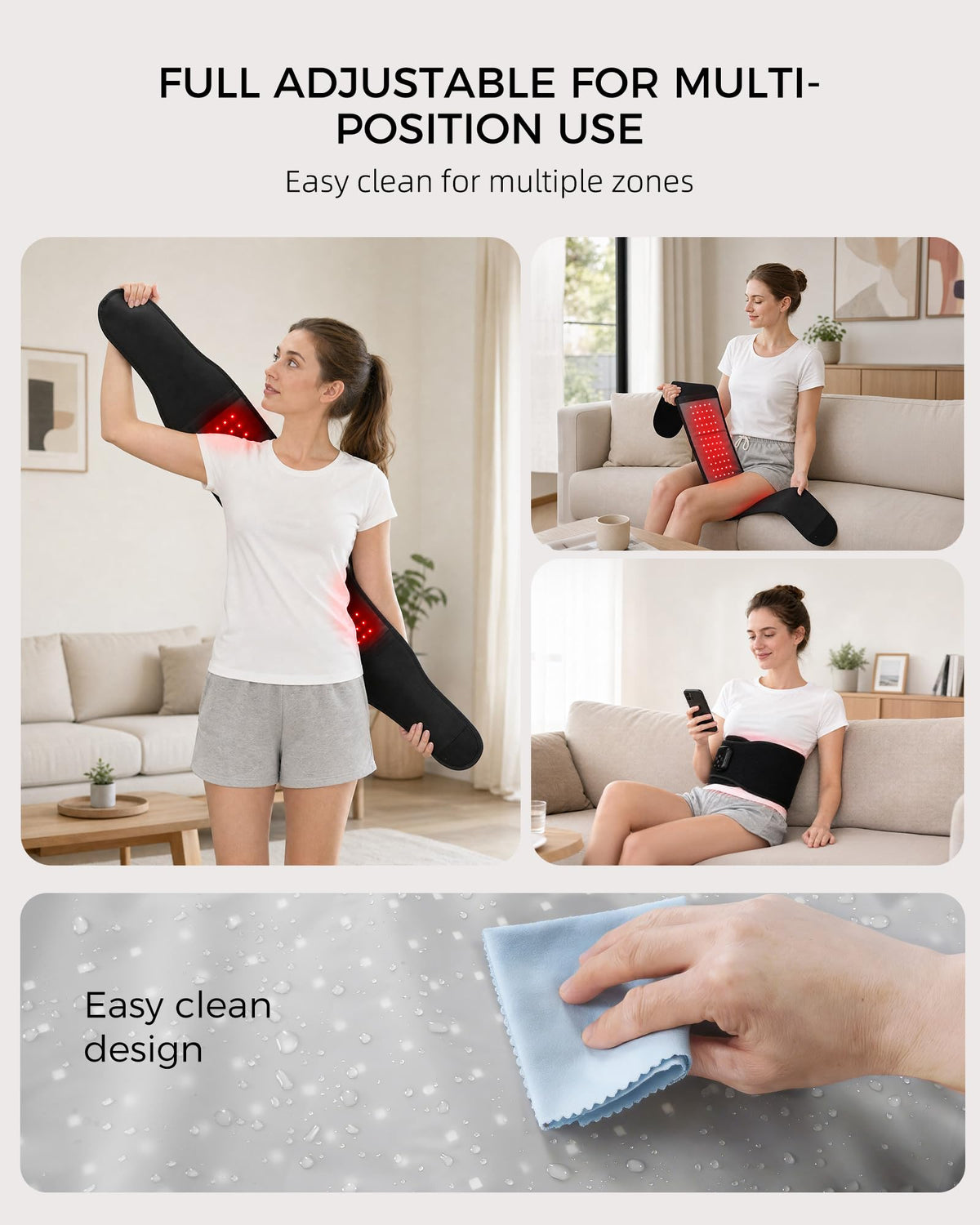 Cordless Red Light Therapy Belt for Waist