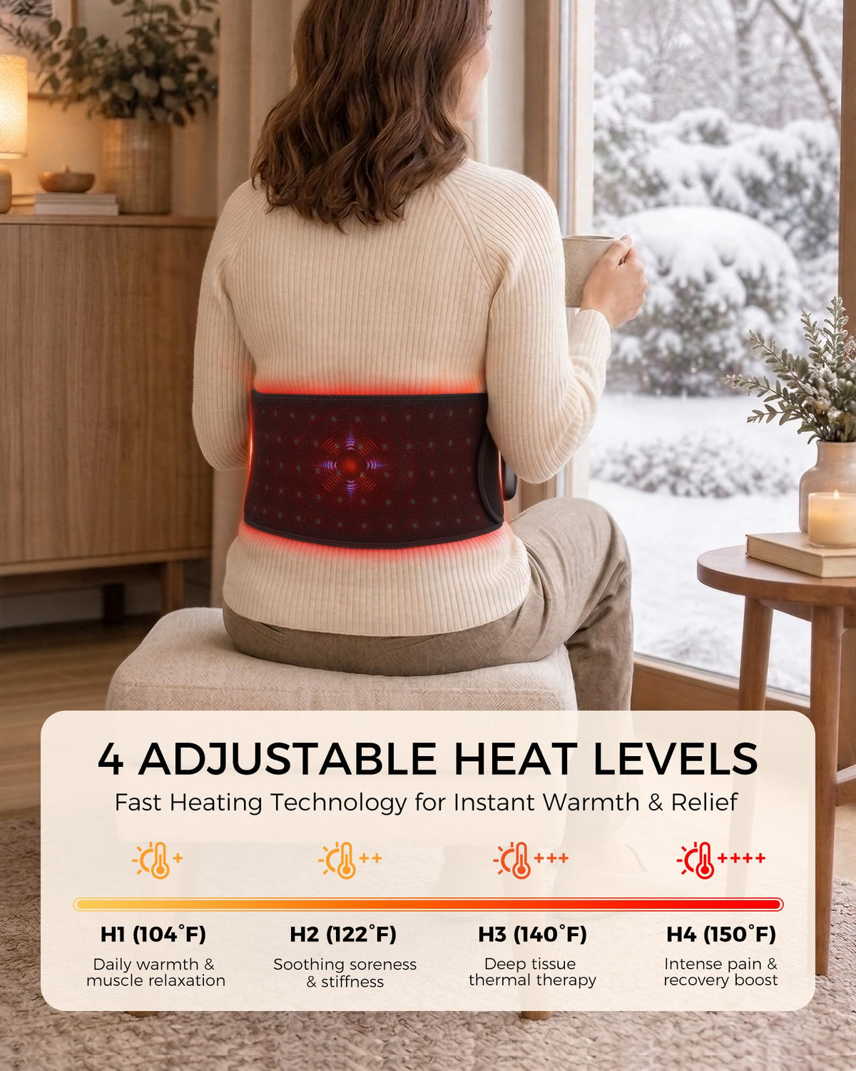 Cordless Red Light Therapy Belt for Waist