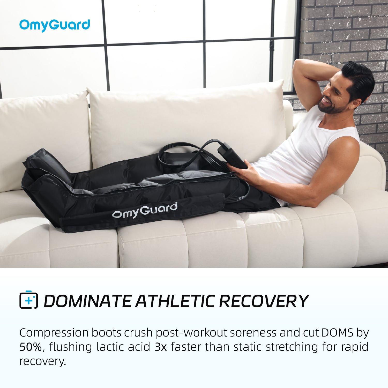 OmyGuard Cordless Leg Compression Recovery Boots - OMGLM04