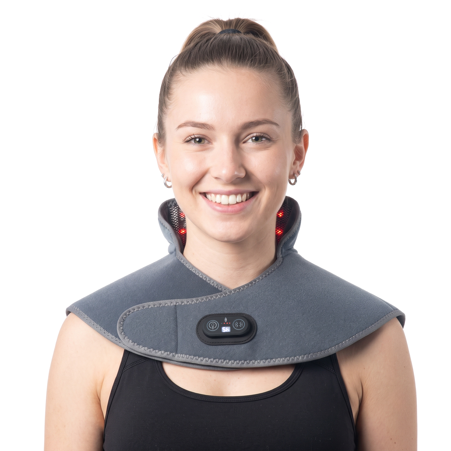 Cordless Red Light & Heated Therapy Pad for Neck Shoulder