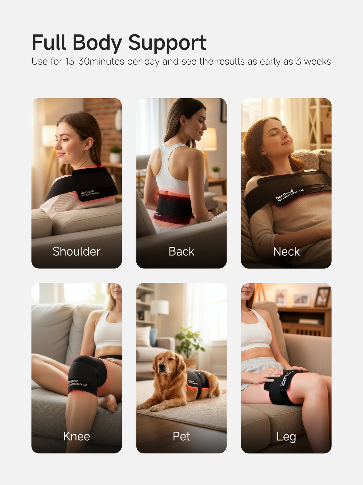 OmyGuard Infrared Red Light Therapy Wrap Belt