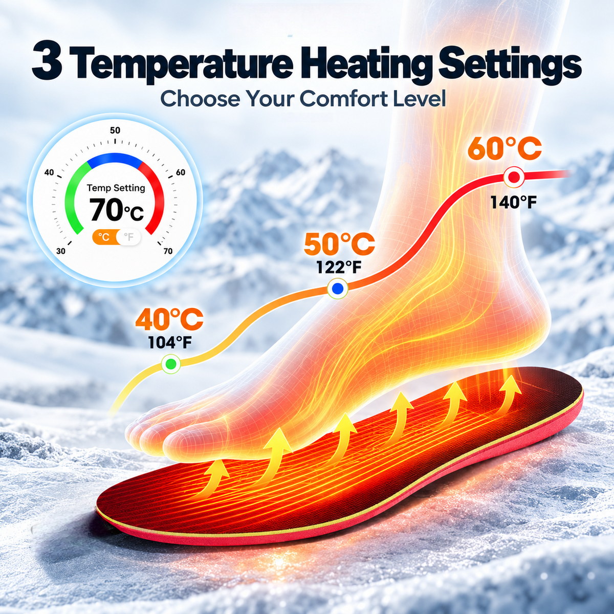 Rechargeable Heated Insoles