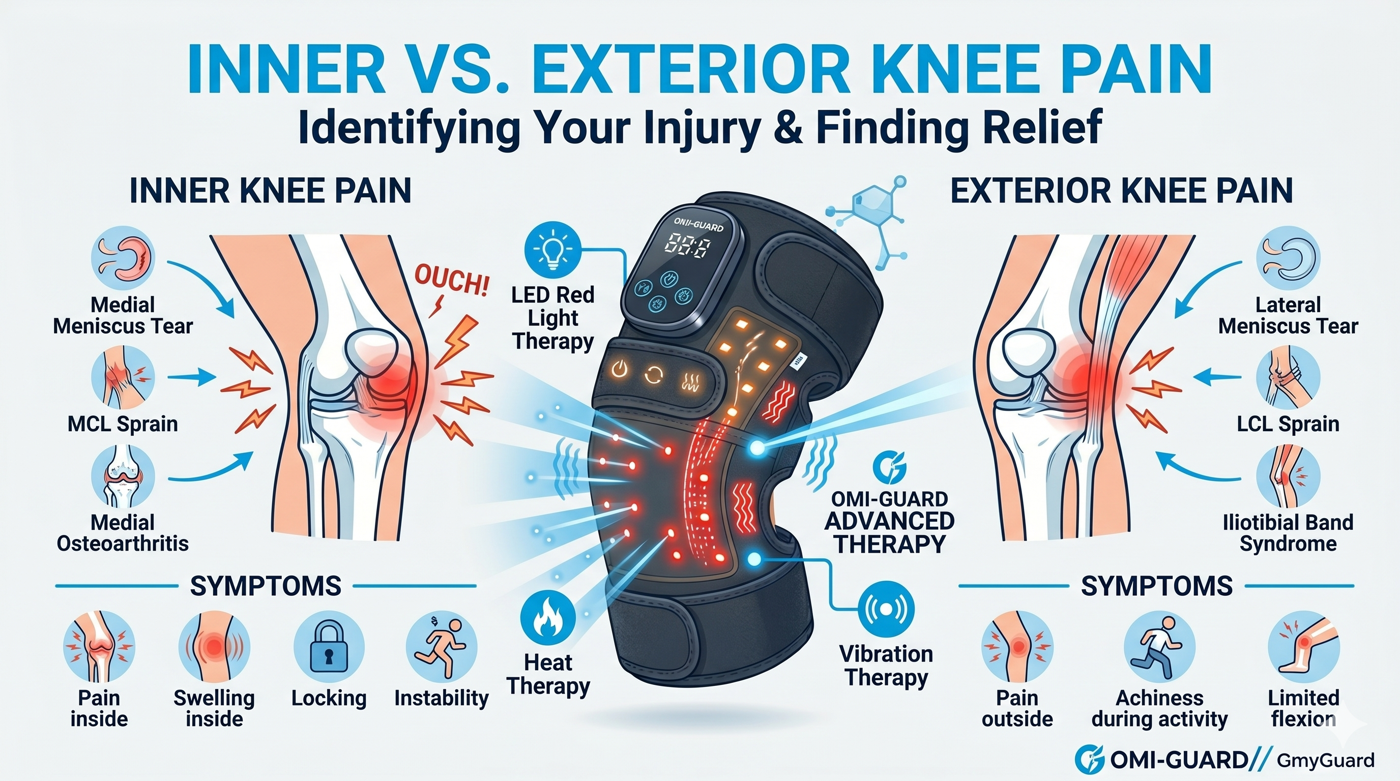 Inner vs. Exterior Knee Pain: Identify Your Injury & Find Relief – OmyGuard