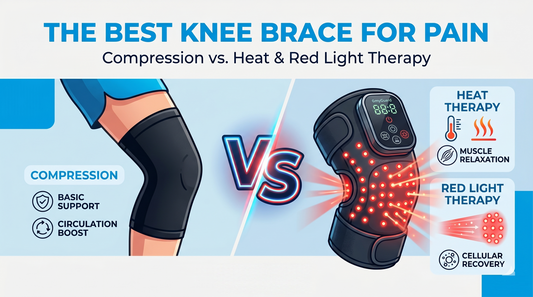 The Best Knee Brace for Pain: Compression vs. Heat & Red Light Therapy