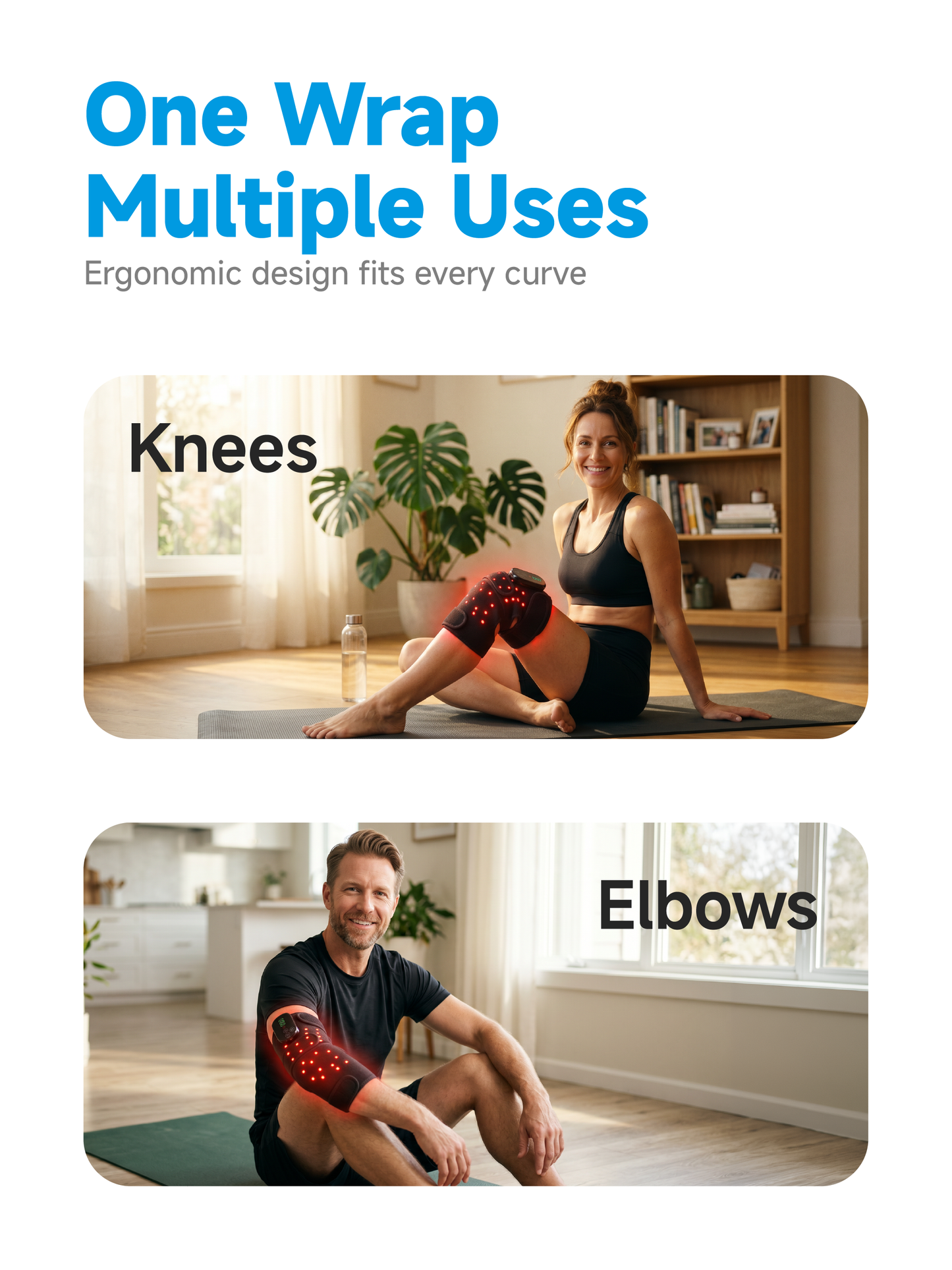 Cordless Red Light & Heated Therapy Joint Wrap