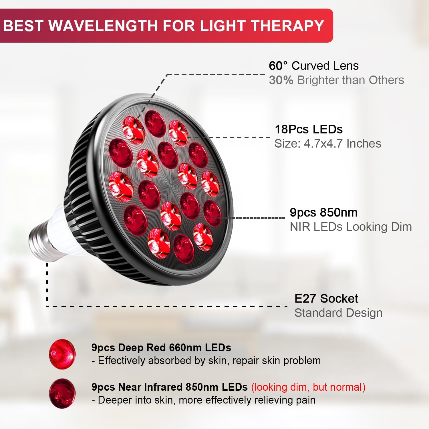 OmyGuard™ Red Light Therapy with Stand for Face and Body