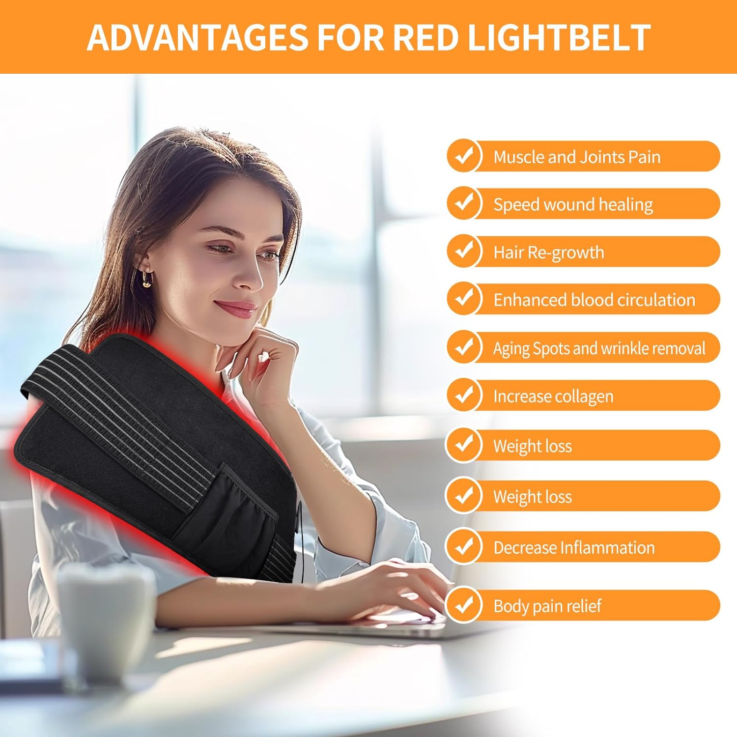 OmyGuard™  Infrared Red Light Therapy Wrap Belt