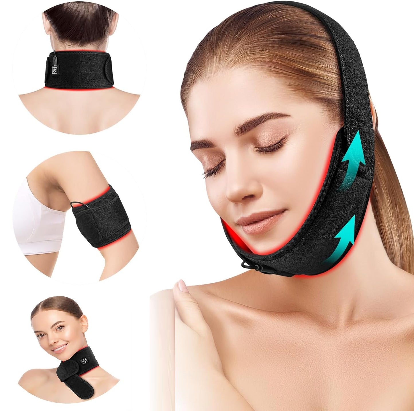 OmyGuard Wearable Red Light Therapy Belt for Neck, Hands and ankles