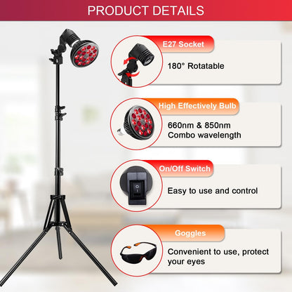 OmyGuard Red Light Therapy with Stand for Face and Body