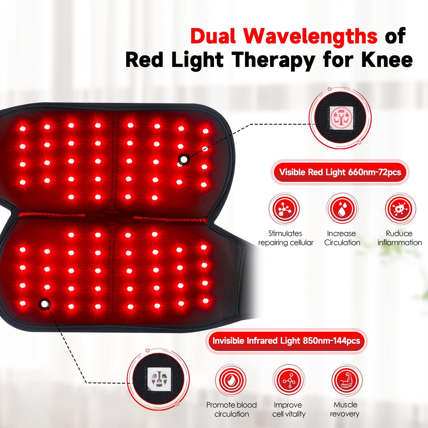 OmyGuard Red Light Therapy Belt for Knee & Shoulder