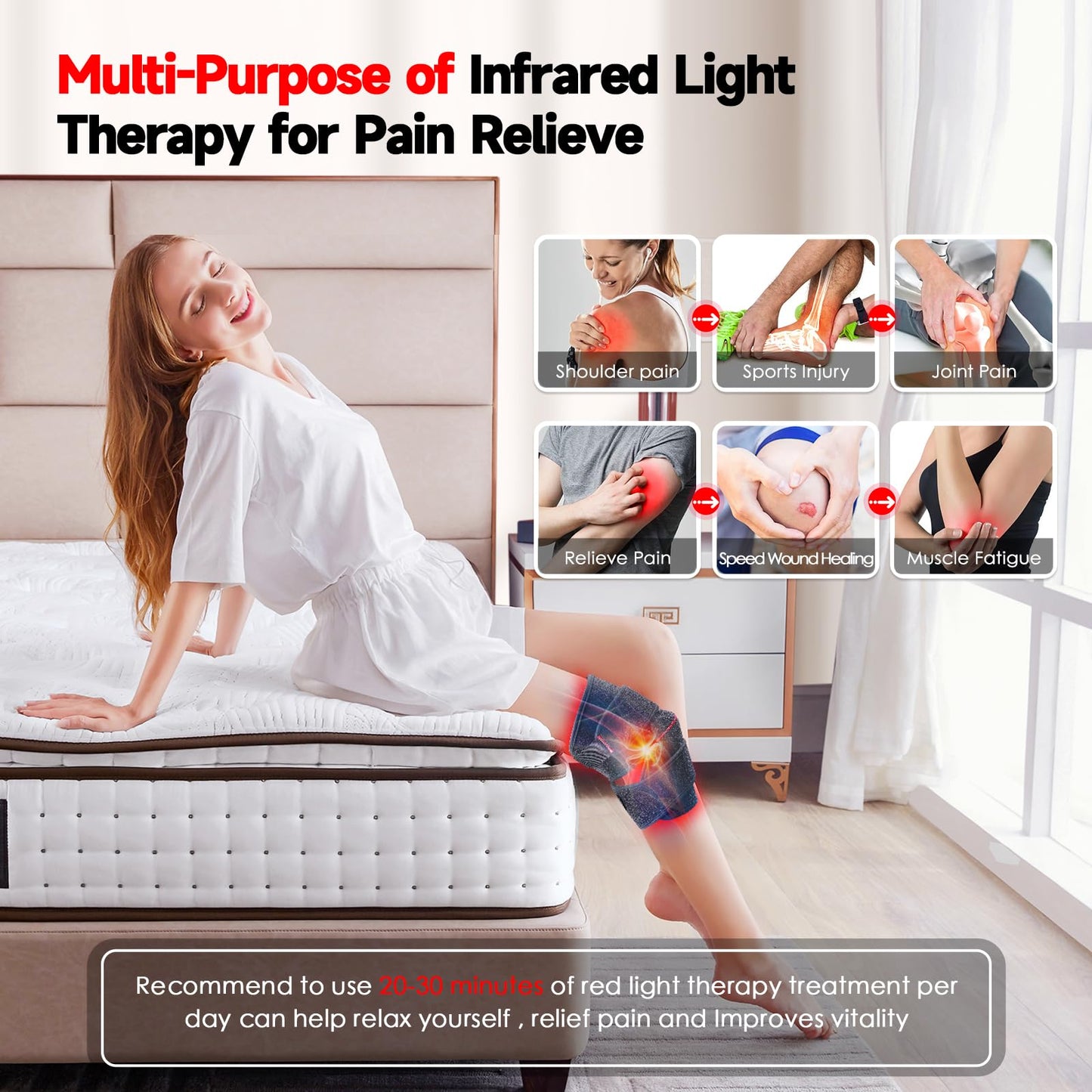 OmyGuard Red Light Therapy Belt for Knee & Shoulder