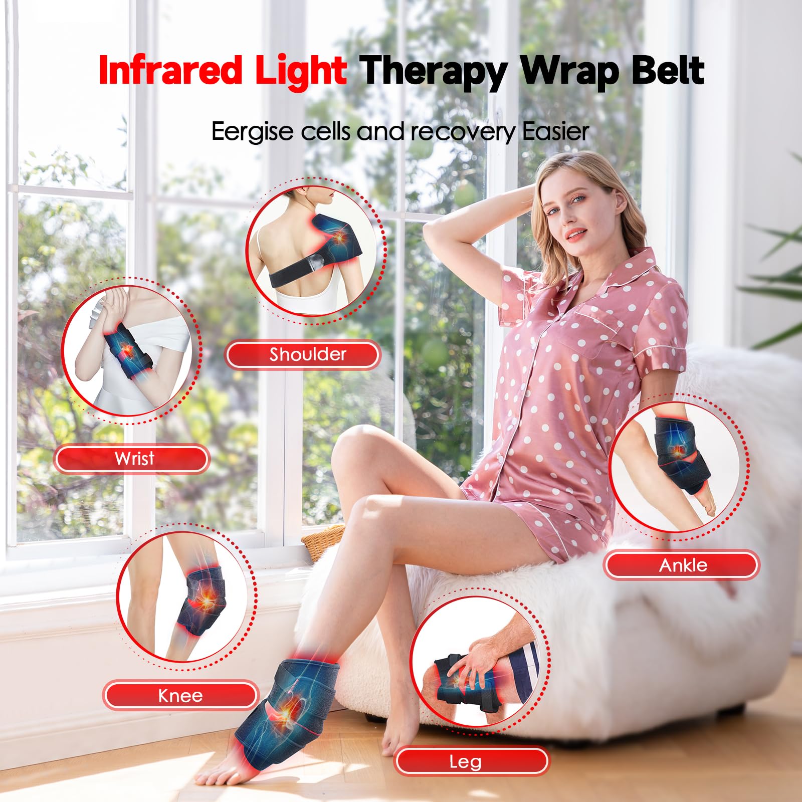 OmyGuard™ Red Light Therapy Belt for Knee & Shoulder