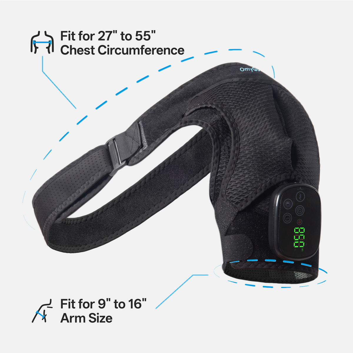 Cordless Hot Compress Therapy Belt for Shoulder Sprain Pain Relief