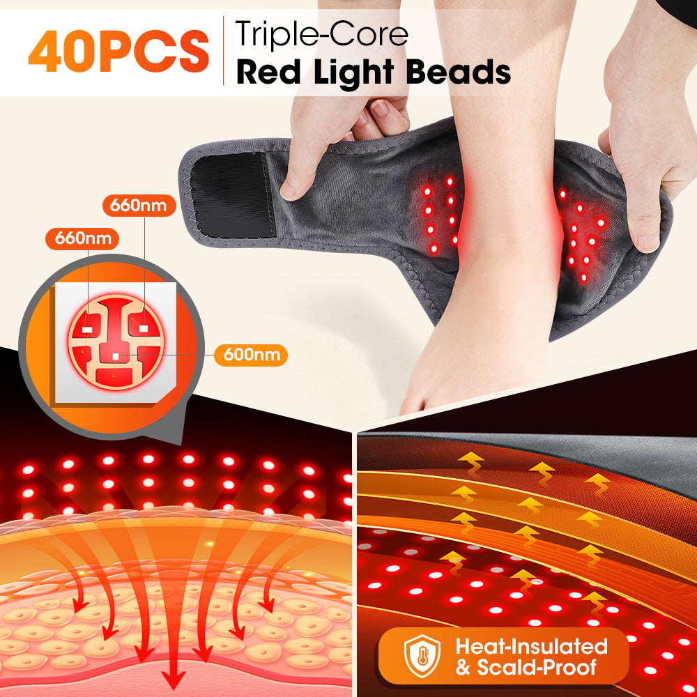 Cordless Heated & Red Light Therapy Belt for Foot & Ankle