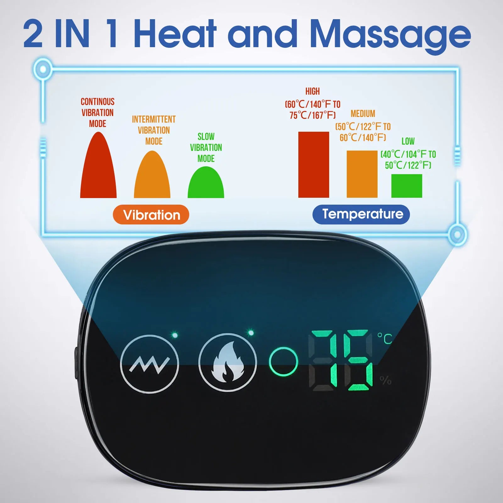 Cordless Hot Compress Therapy Belt for Shoulder Sprain Pain Relief