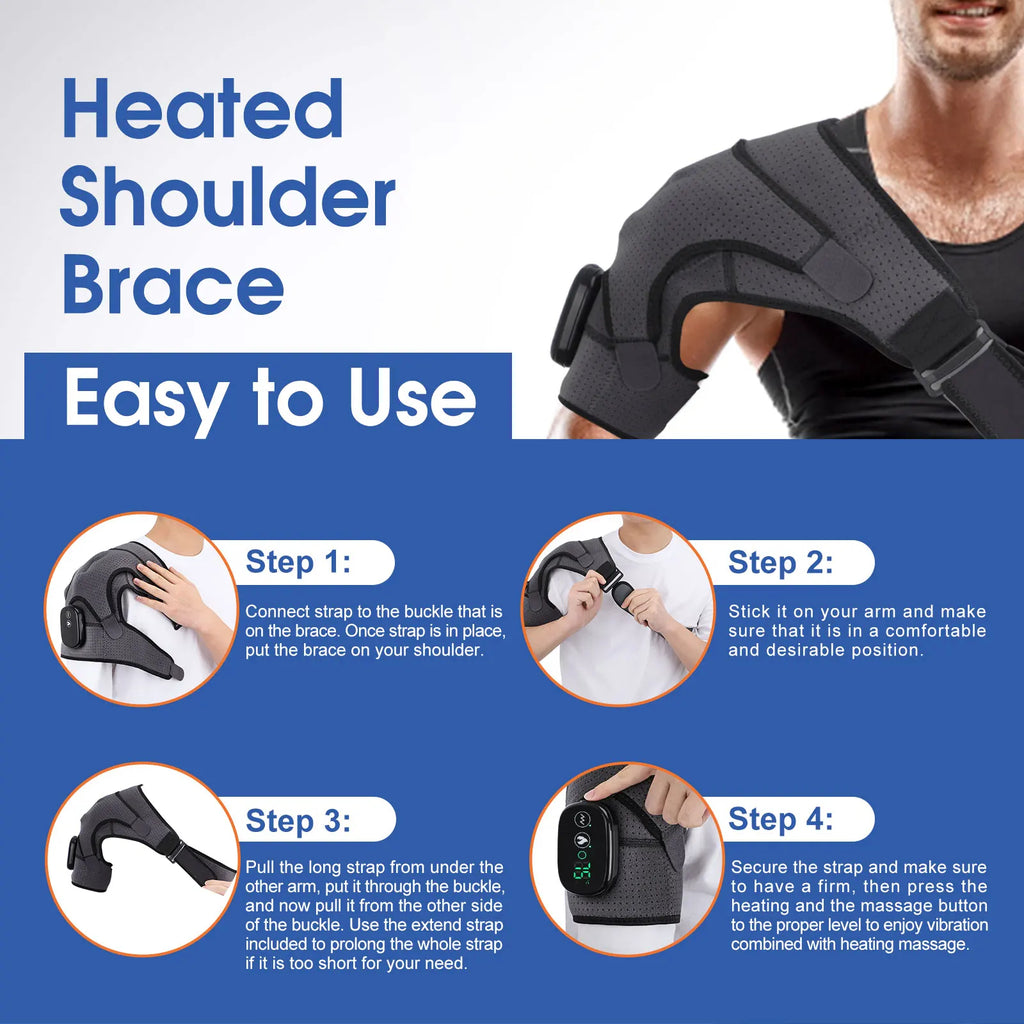 Cordless Hot Compress Therapy Belt for Shoulder Sprain Pain Relief