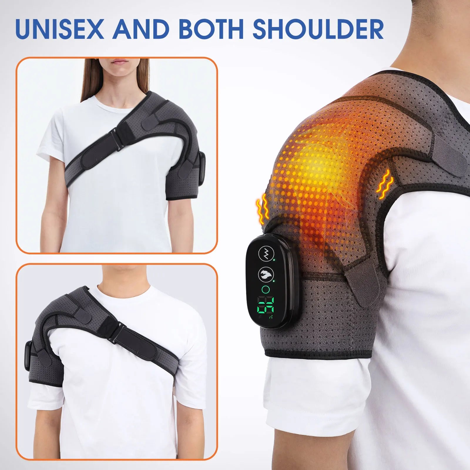 Cordless Hot Compress Therapy Belt for Shoulder Sprain Pain Relief