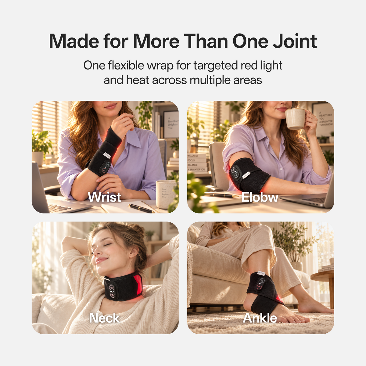 Cordless Multi-Joint Red Light & Heated Therapy  Wrap