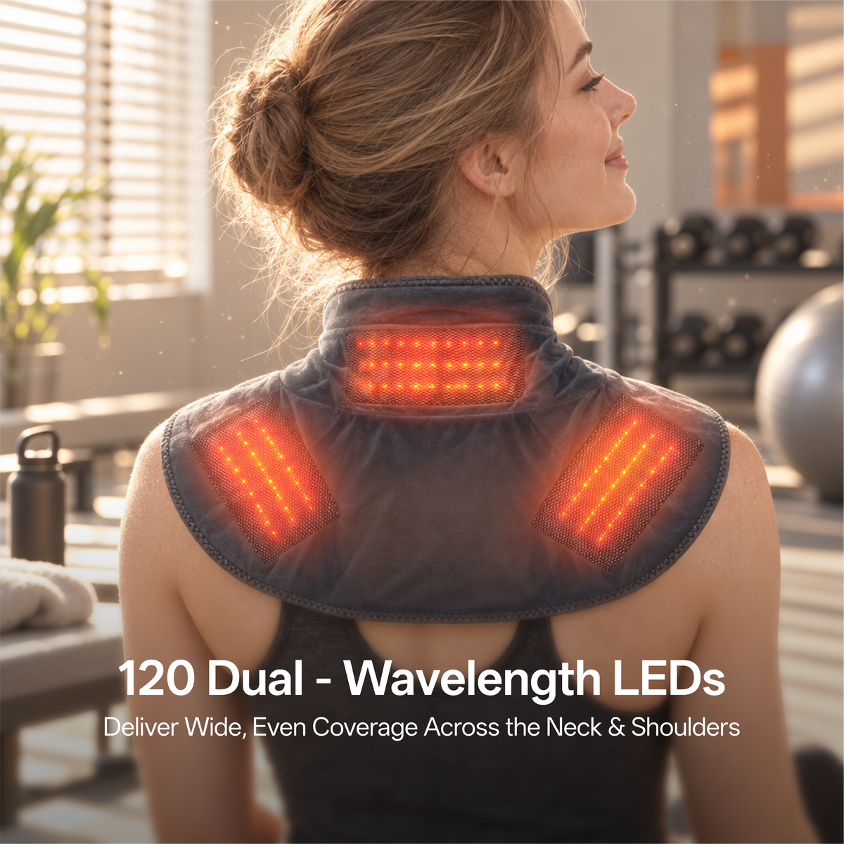 Cordless Red Light & Heated Therapy Pad for Neck Shoulder