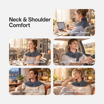 Cordless Red Light & Heated Therapy Pad for Neck Shoulder