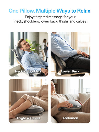 OmyGuard Cordless Shiatsu Massage Pillow with Heat