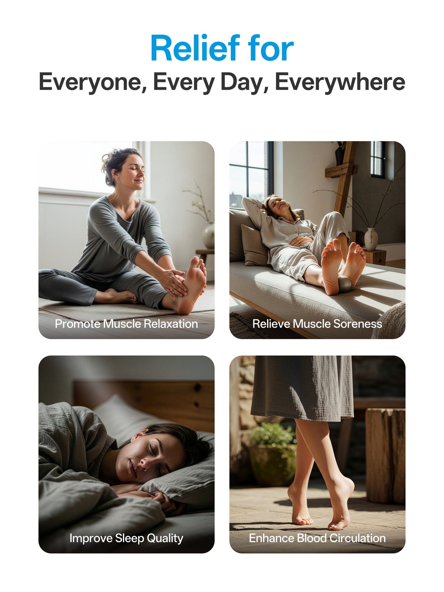 OmyGuard  Cordless 2-in-1 Shiatsu & EMS Foot Circulation Massager