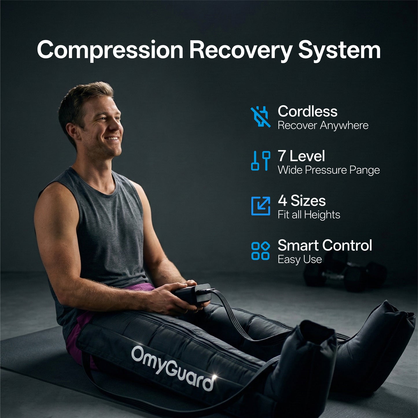 OmyGuard Cordless Leg Compression Recovery Boots