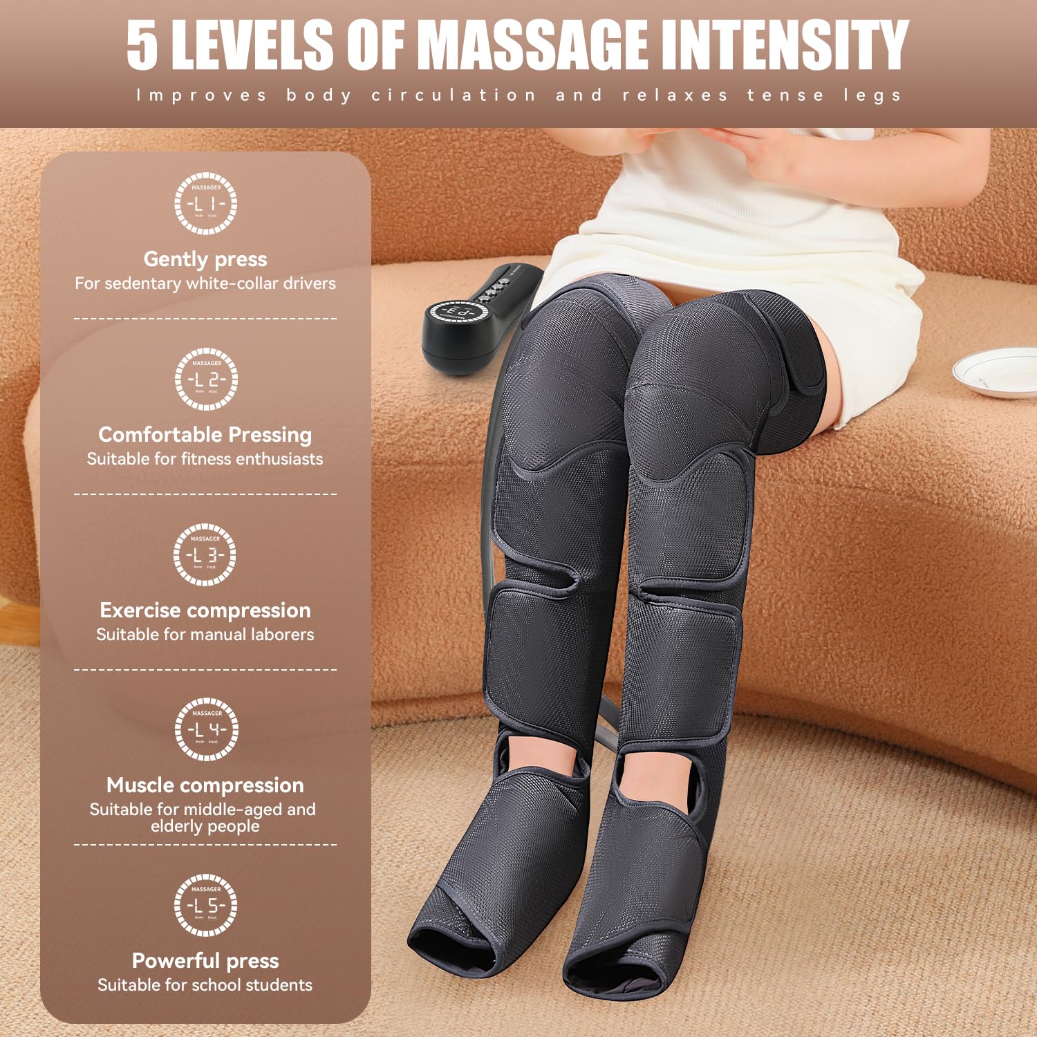 OmyGuard Air Compression Leg Massager -OMGLM004
