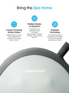 OmyGuard Cordless Shiatsu Massage Pillow with Heat