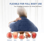 OmyGuard Electric Heating Pad for Back Pain Cramps Relief 12"x 24"