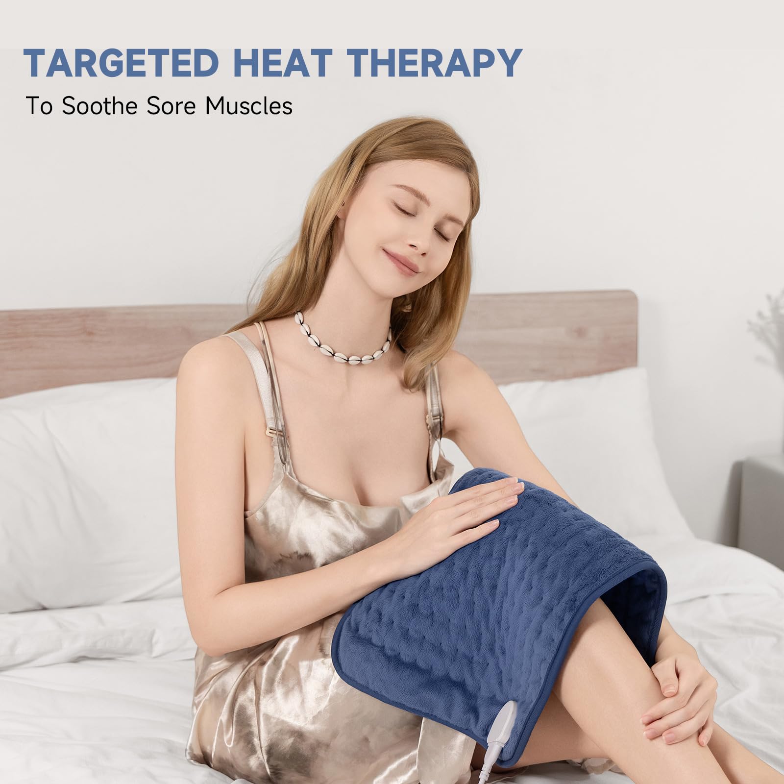 OmyGuard Electric Heating Pad for Back Pain Cramps Relief 12"x 24"