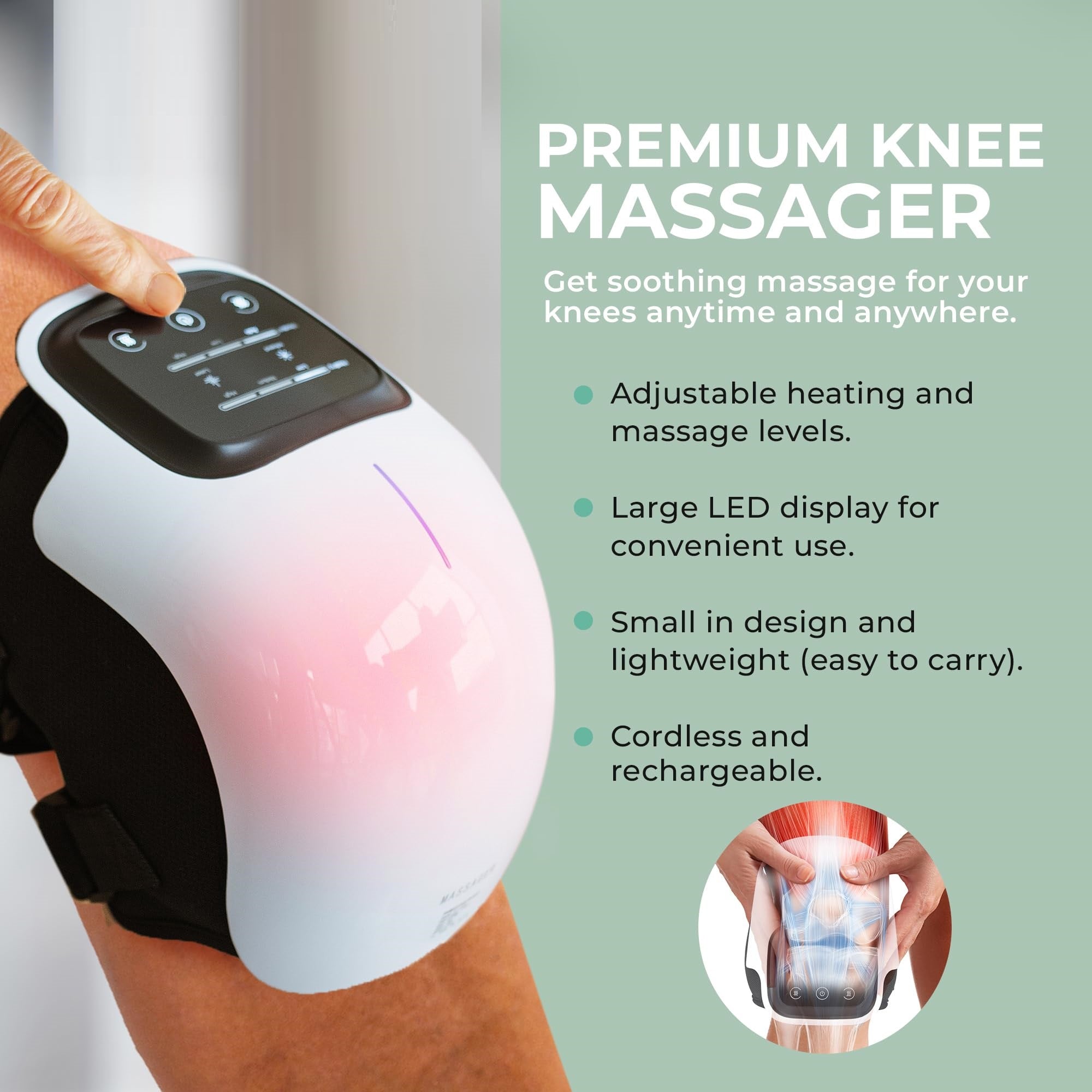 OmyGuard Portable Knee Massager with Heat