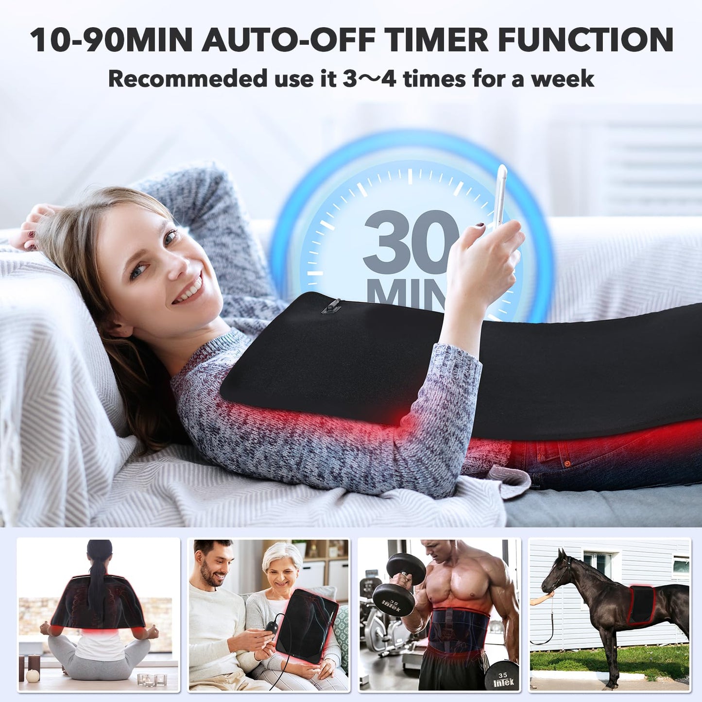 OmyGuard Large Red Light Therapy Mat for Body