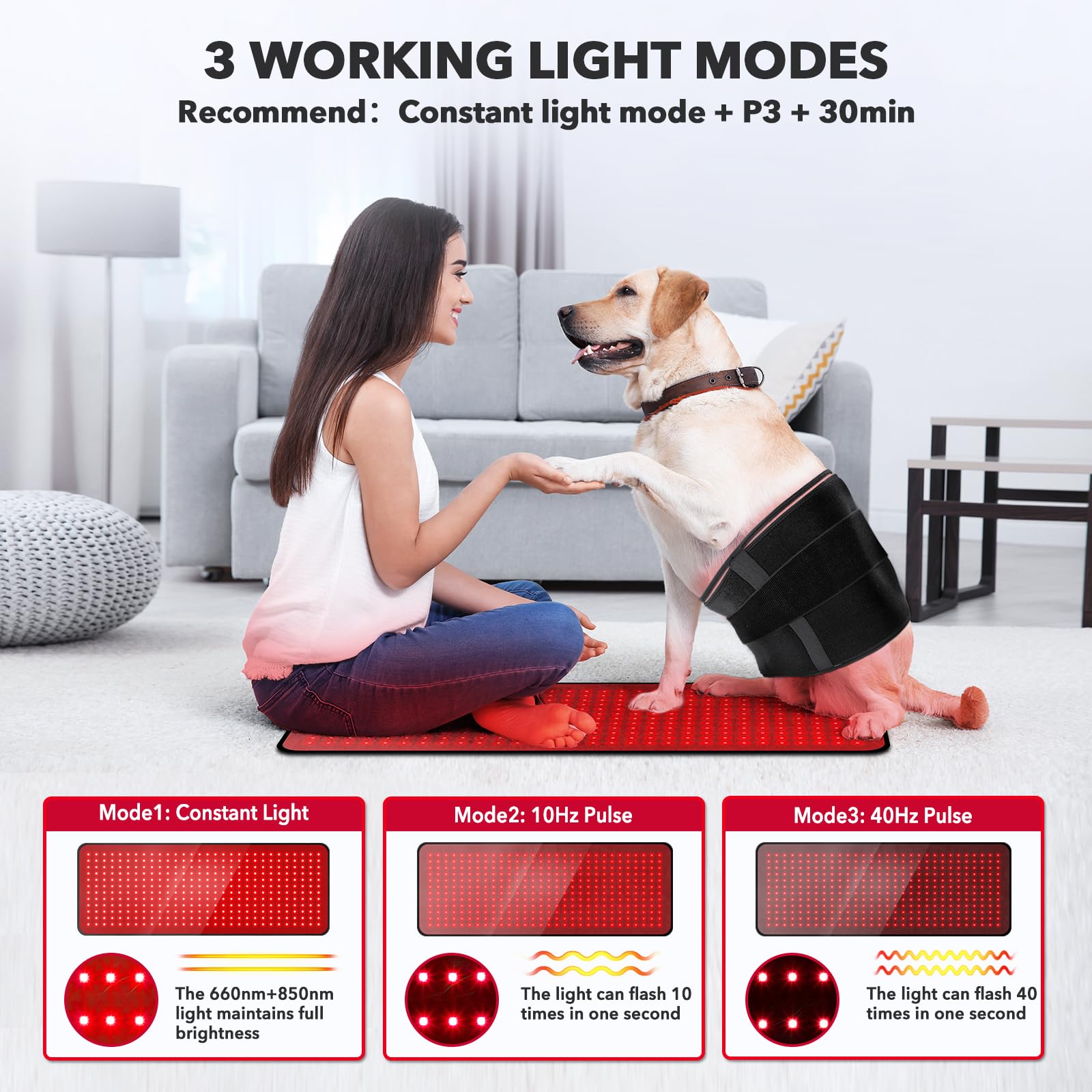OmyGuard Large Red Light Therapy Mat for Body