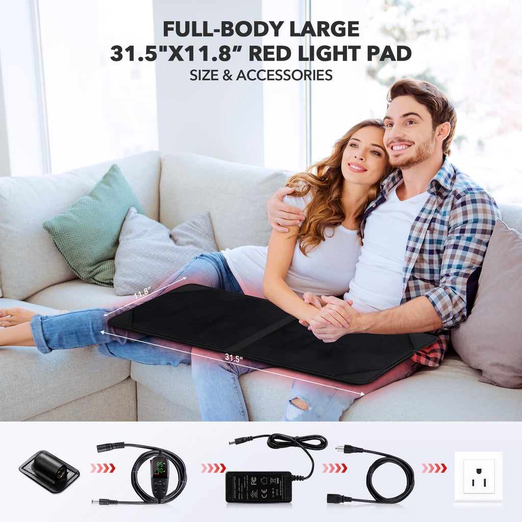 OmyGuard Large Red Light Therapy Mat for Body