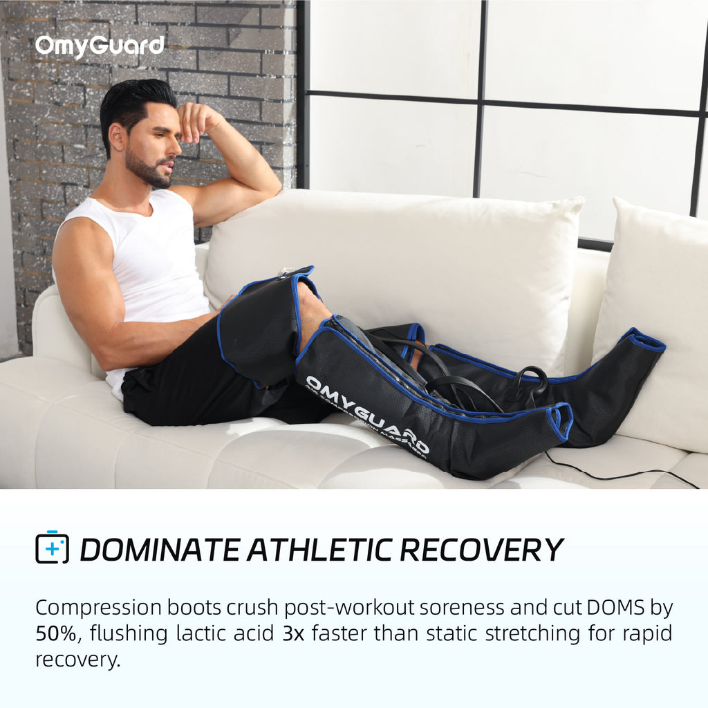 OmyGuard 3-in-1 Full Leg Compression Recovery Boots -OMGLM03