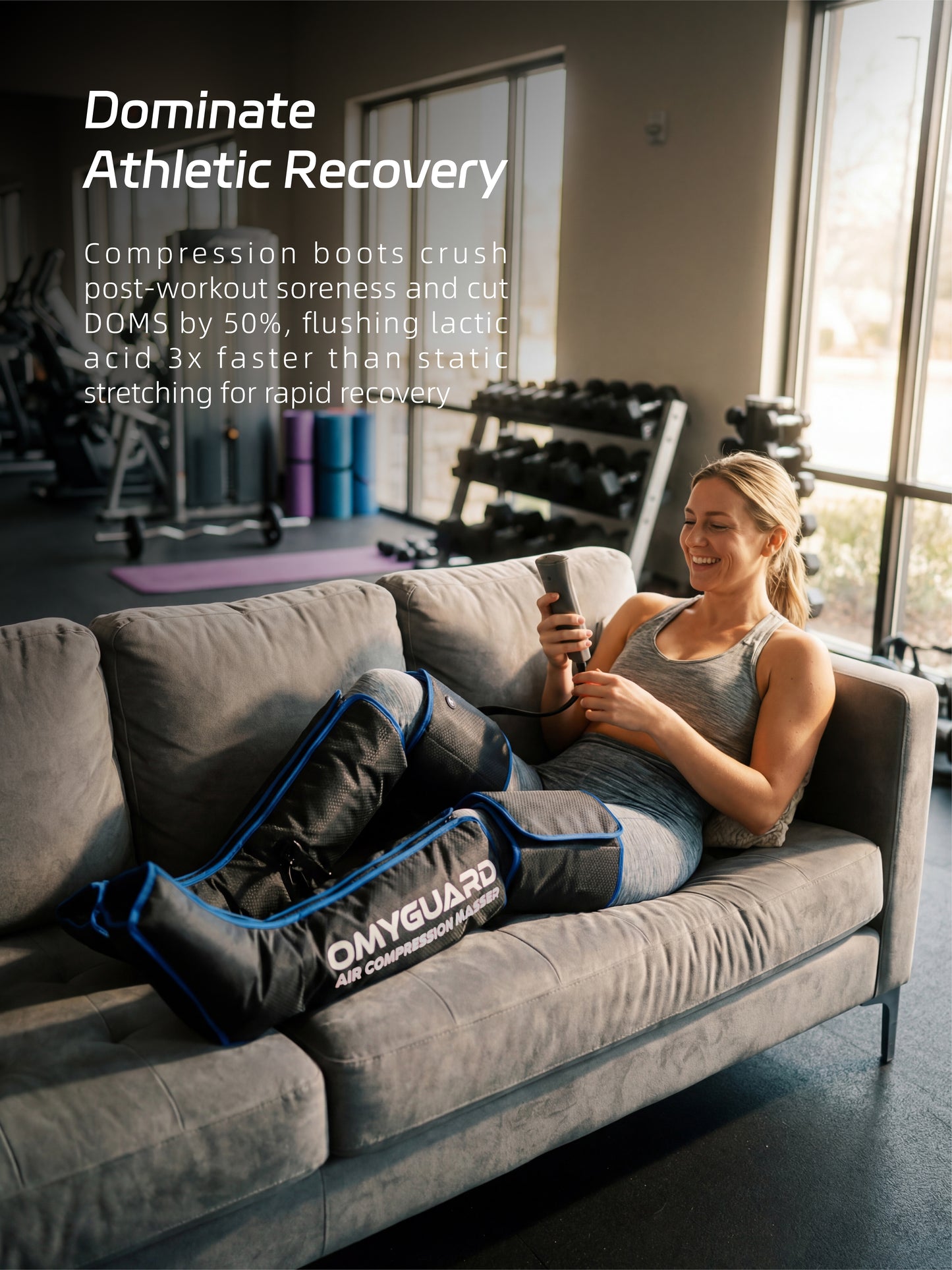 OmyGuard 3-in-1 Full Leg Compression Recovery Boots -Corded