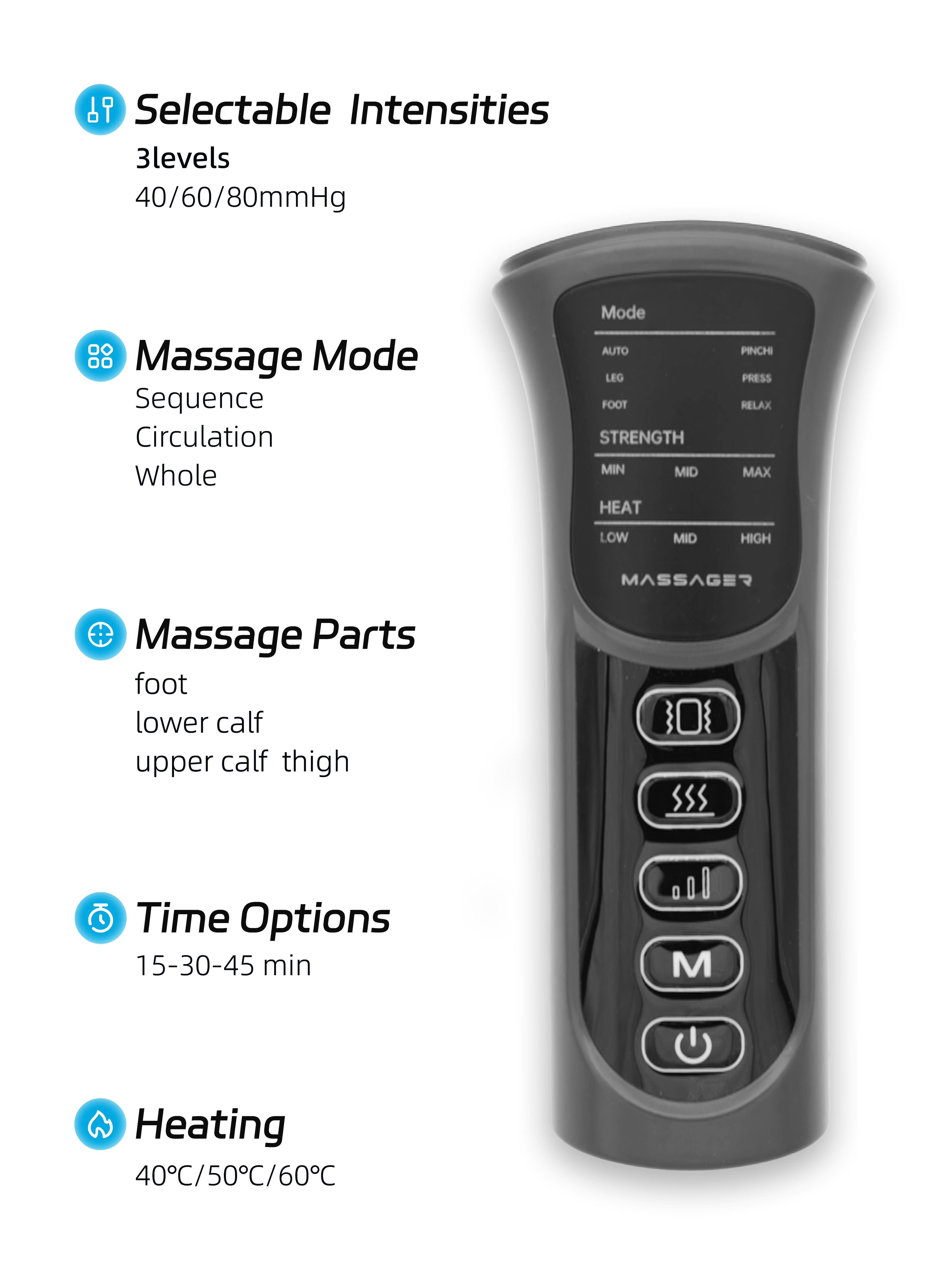 OmyGuard 3-in-1 Full Leg Compression Recovery Boots -OMGLM03