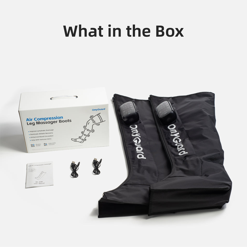 OmyGuard Air Compression Leg Massager – Relief for Swelling, Fatigue & Circulation | Home Use