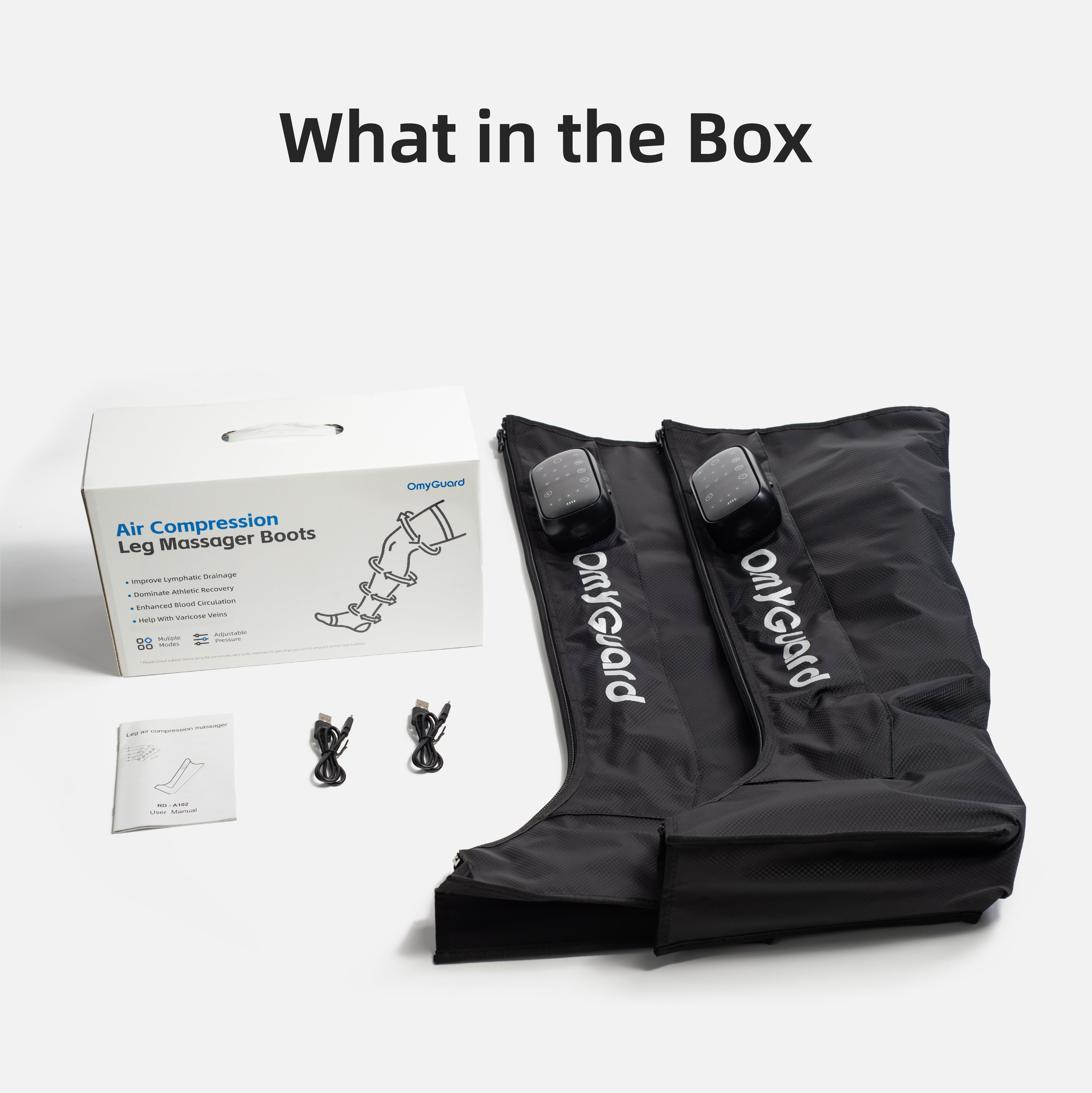 OmyGuard Air Compression Leg Massager – Relief for Swelling, Fatigue & Circulation | Home Use