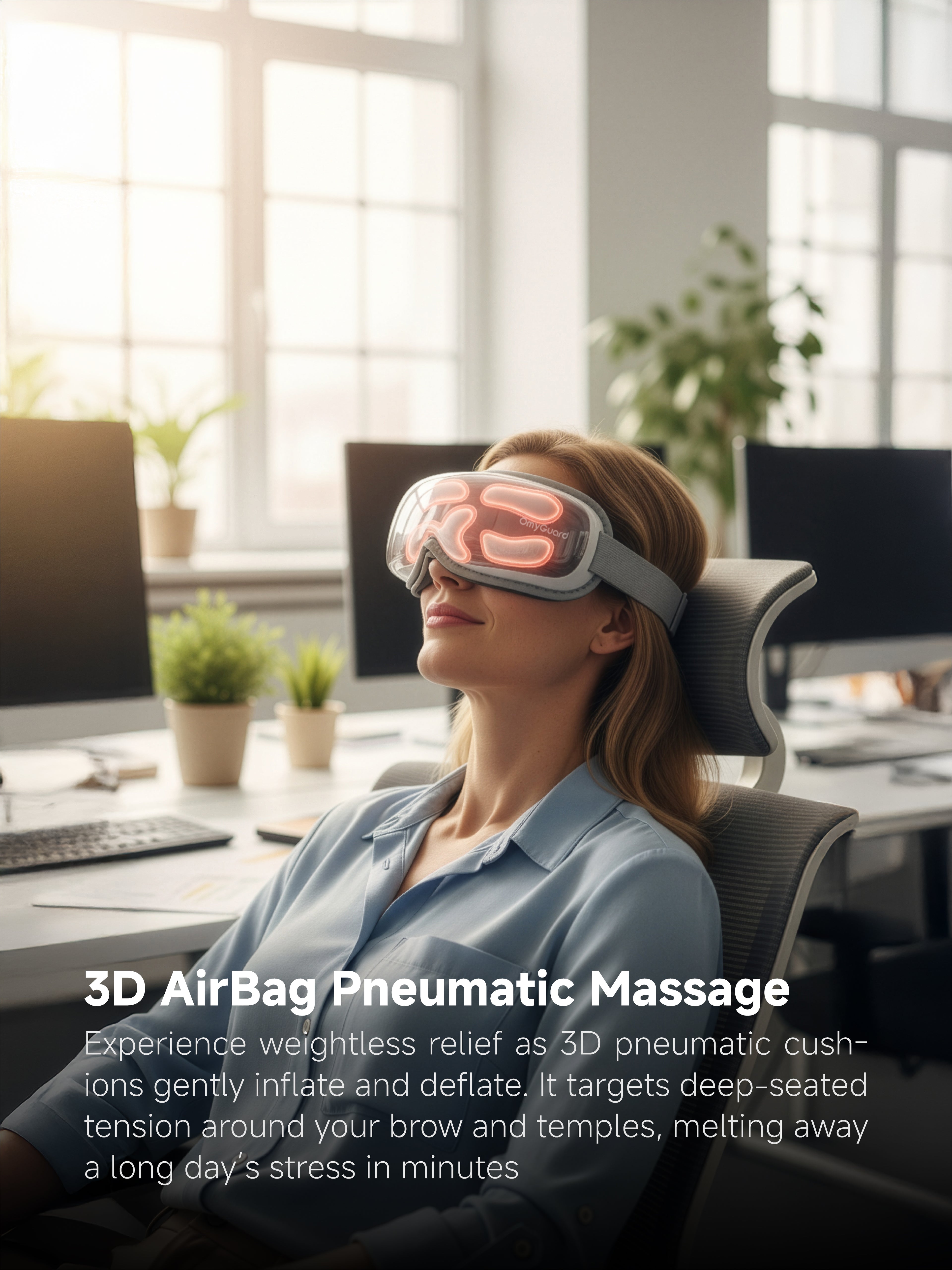 OmyGuard Air Pressure Eye Therapy Massager With Heat