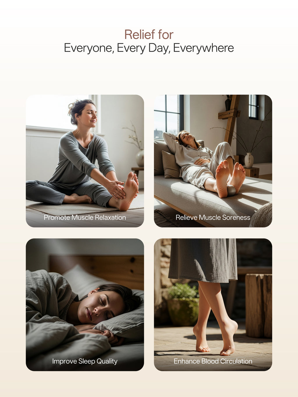 OmyGuard  Cordless 2-in-1 Shiatsu & EMS Foot Circulation Massager