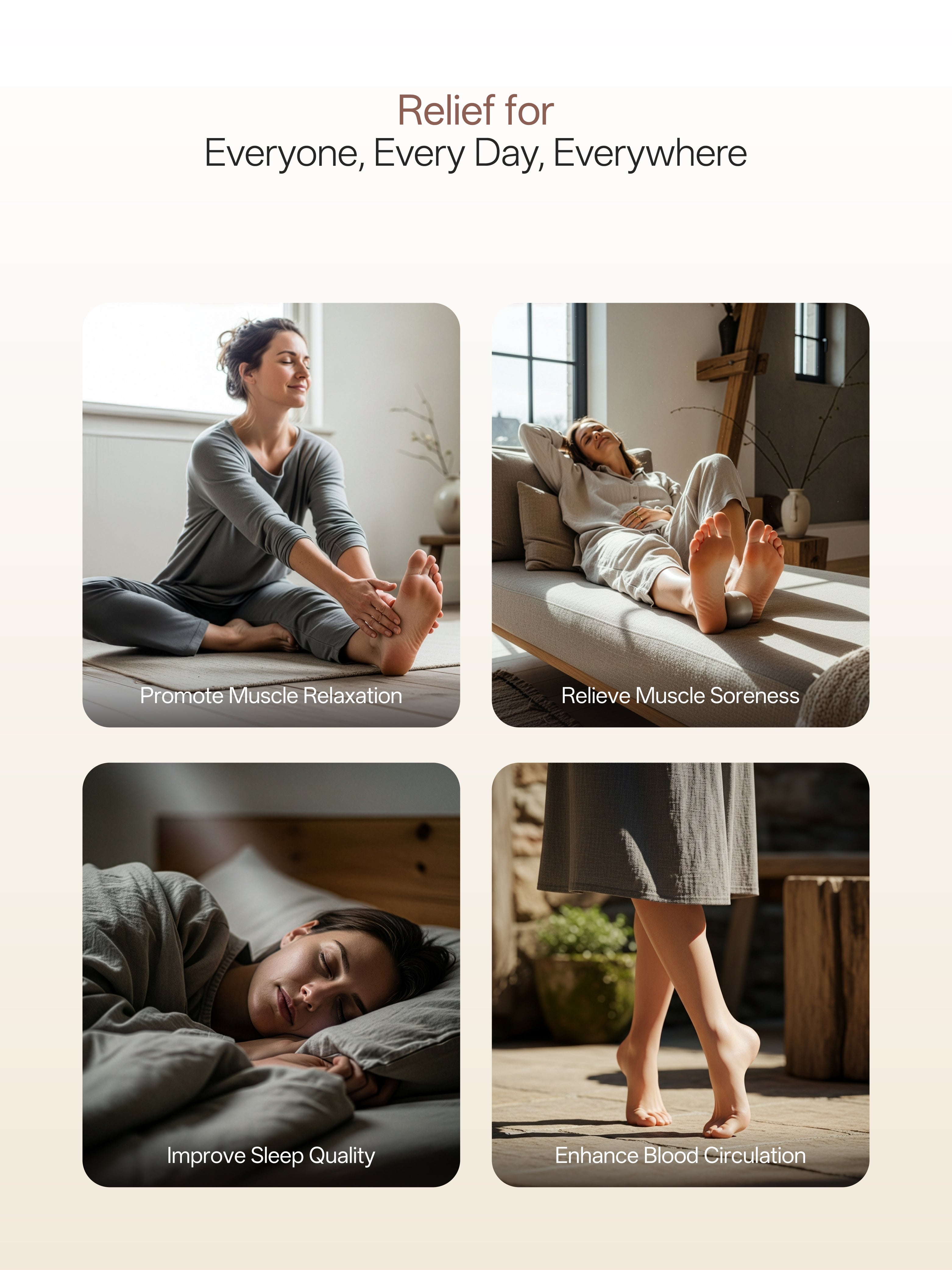 OmyGuard  Cordless 2-in-1 Shiatsu & EMS Foot Circulation Massager