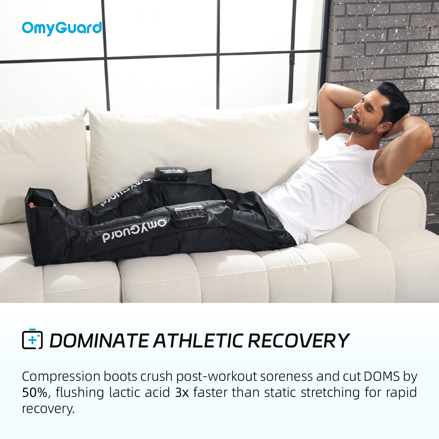 OmyGuard Cordless Leg Compression Recovery Boots -OMGLM02